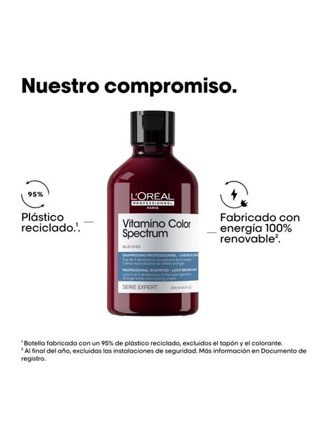 Shampoo Cuidado del Color Matizador Azul Vitamino Color Spectrum 300ml -4