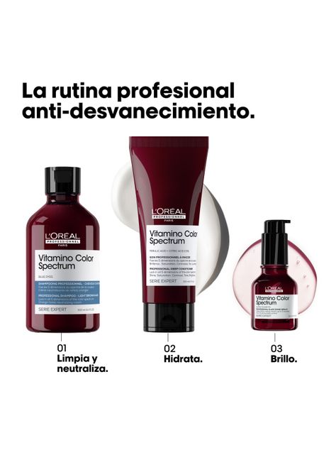 Shampoo Cuidado del Color Matizador Azul Vitamino Color Spectrum 300ml -5
