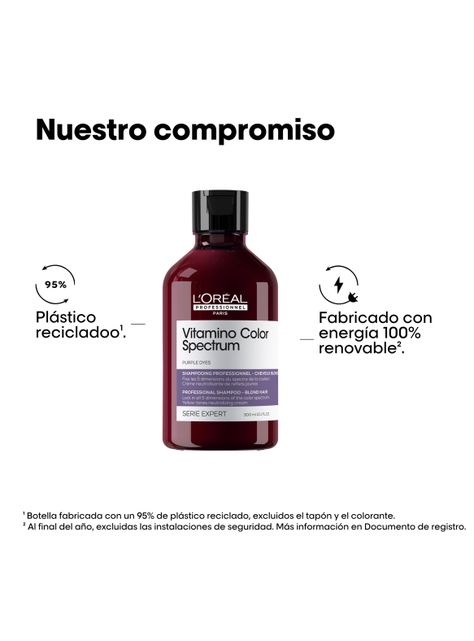 Shampoo Cuidado del Color Matizador Morado Vitamino Color Spectrum 300ml -4
