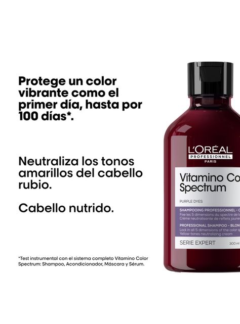 Shampoo Cuidado del Color Matizador Morado Vitamino Color Spectrum 300ml -1