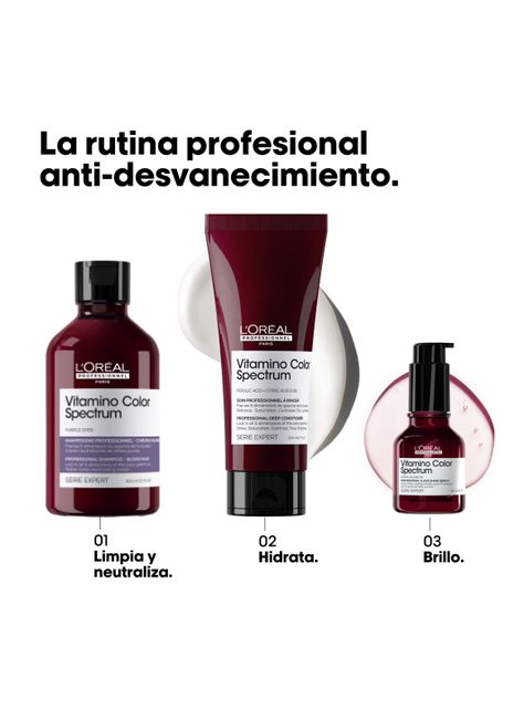 Shampoo Cuidado del Color Matizador Morado Vitamino Color Spectrum 300ml -5