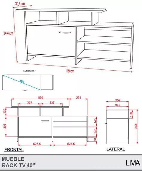 Rack TV 40'' Lima-4
