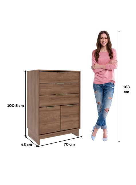 Cómoda 3 Cajones 2 Puertas-1