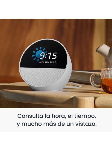 Asistente de Voz Amazon Alexa Echo Spot 2024 Blanco-2