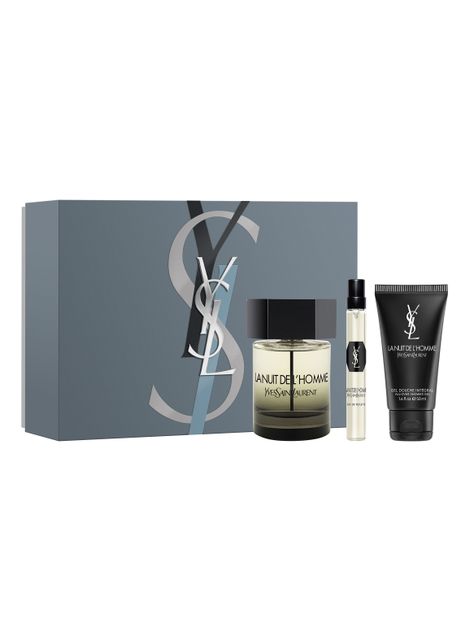 Set Perfume La Nuit de L'Homme EDT Hombre 100ml + EDT 10ml + Gel de Ducha 50ml Yves Saint Laurent-1