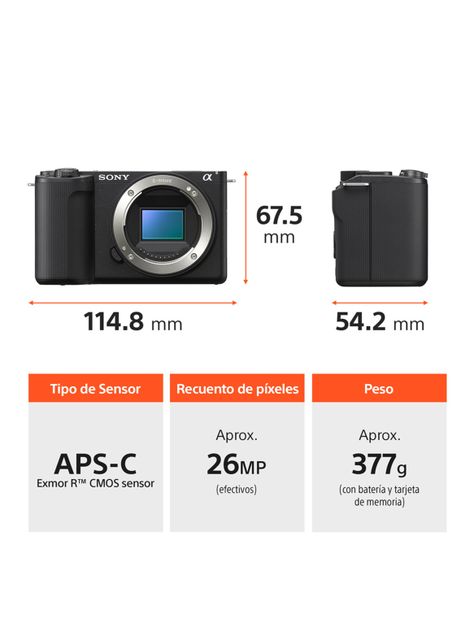 Cámara ZV-E10 II para Vlogs + Lente SELP16502-1
