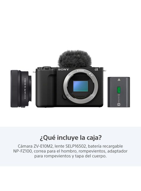 Cámara ZV-E10 II para Vlogs + Lente SELP16502-3