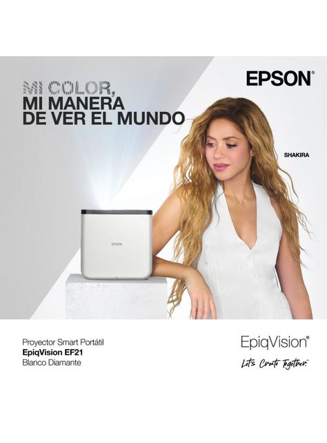 Proyector Láser Portátil EpiqVision EF21 Blanco-6
