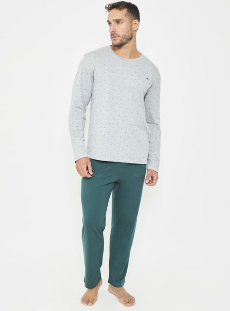 Pijama Largo Algodón Premium Bicolor-2