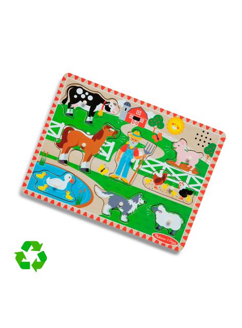 Puzzle Encaje de Madera La Granja con Sonido-1