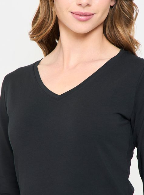 Camiseta Algodón Premium Escote en V-3
