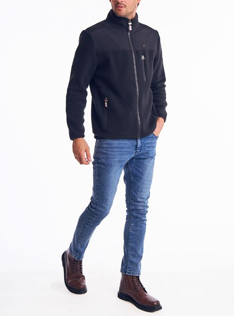 Polerón Sherpa Cuello Alto Fullzip-3