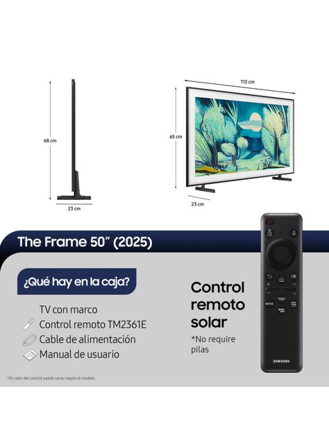 QLED Smart TV 50" The Frame 4K Art Mode Vision AI LS03F + Marco 2025-1