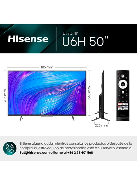 QLED Smart TV 50" 4K ULED 50U60H 2023-1