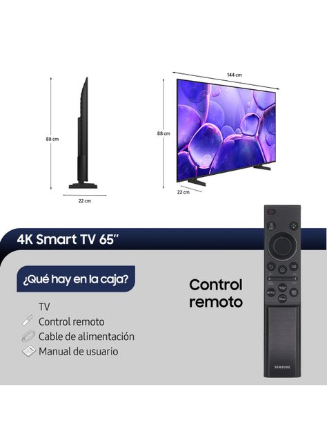 LED Smart TV 65" Crystal UHD 4K 2025 U8000F-1