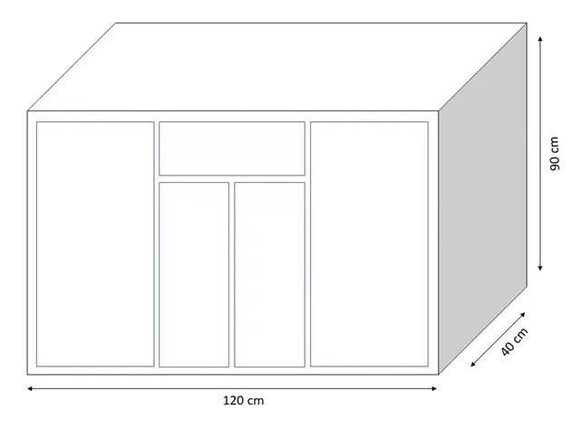 Rack TV 50" Purranque Rústico 40 x 90 x 120 cm-4