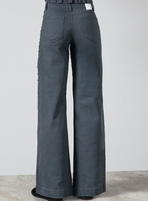 Jeans Pants Tachas Bolsillos-1