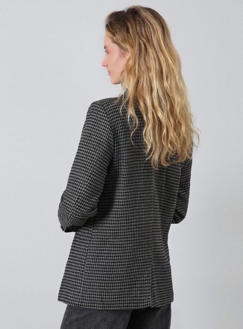 Blazer Tejido Tartán-1