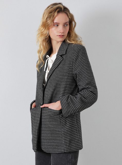 Blazer Tejido Tartán-2