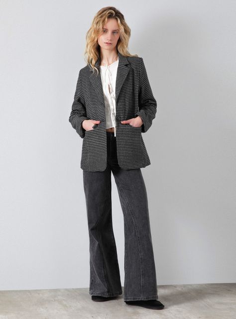Blazer Tejido Tartán-3