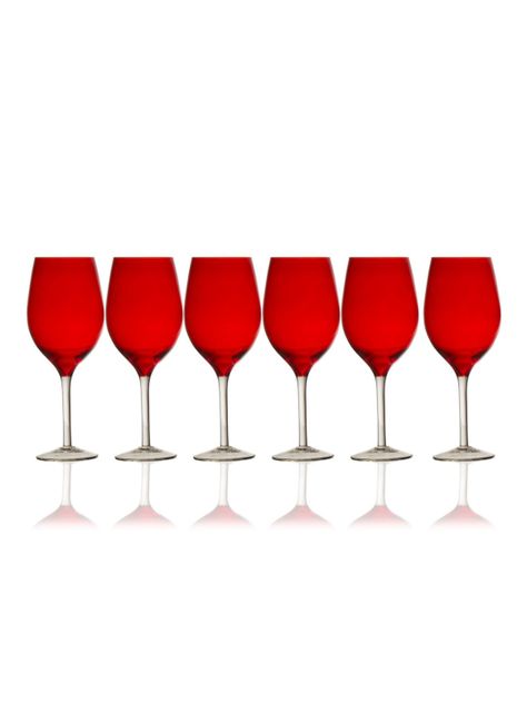 Set 6 Copas Rojas 490 ml-0