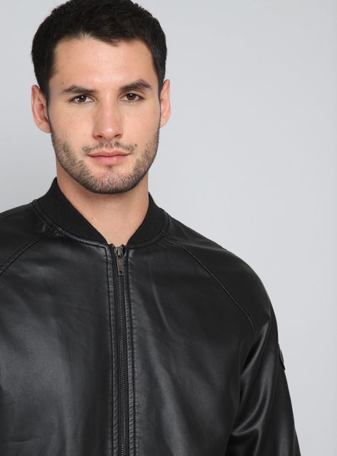 Chaqueta Cuero Ecológico Bomber-2