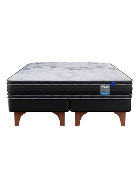Cama Europea Seven Plus 2 Plazas Box Base Dividida-2