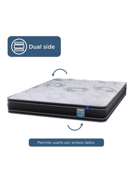 Cama Europea Seven Plus 2 Plazas Box Base Dividida-3