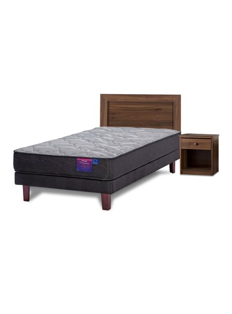 Cama Europea Therapedic Plus 1.5 Plazas Box + Set Asturias-0