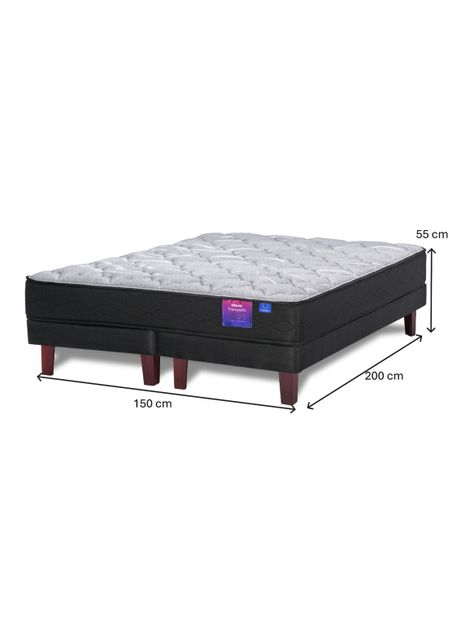 Cama Europea Therapedic Plus 2 Plazas Base Dividida-1