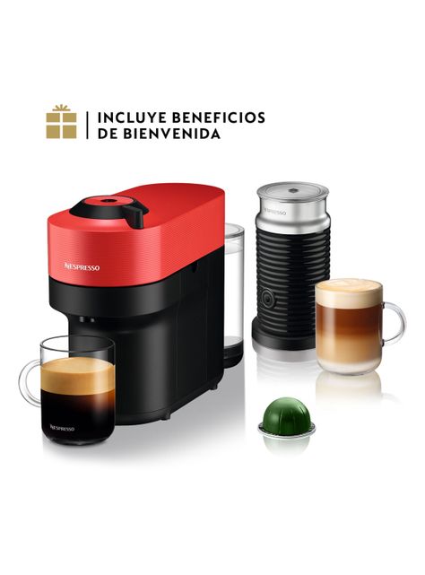 Cafetera Vertuo Pop Roja + Espumador de Leche Aeroccino 3-2