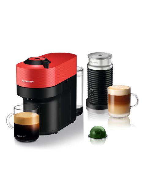 Cafetera Vertuo Pop Roja + Espumador de Leche Aeroccino 3-0