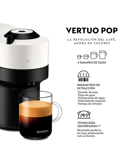 Cafetera Vertuo Pop Blanca + Espumador de Leche Aeroccino 3-2