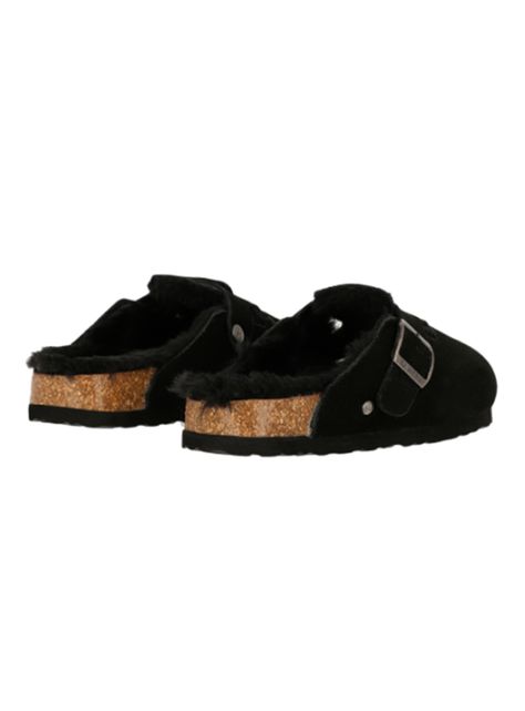 Babucha Cuero Slipper Classic Fur Leather Mujer-2