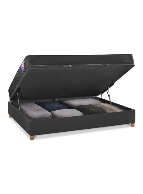 Cama Baúl Therapedic Plus 2 Plazas Respaldo Modern Velador-1