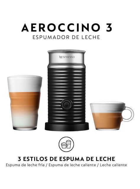 Cafetera de Cápsulas Inissia Blanca + Espumador de Leche Aeroccino 3-6