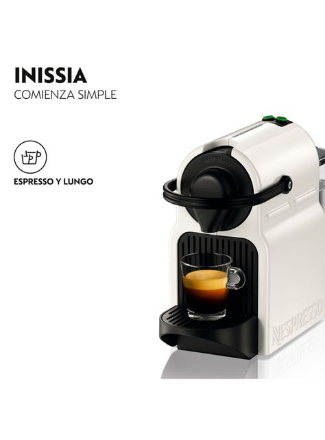 Cafetera de Cápsulas Inissia Blanca + Espumador de Leche Aeroccino 3-5