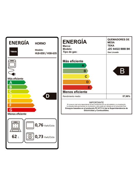 Kit Empotrable Horno HSB-635 + Encimera Hibrida Gas-Inducción JZC64322 + Campana DBB60 Negra-5