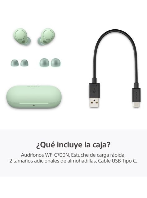 Audífonos Bluetooth Noise Cancelling WF-C700N Verde-1