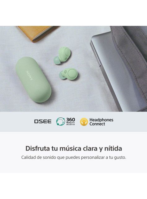 Audífonos Bluetooth Noise Cancelling WF-C700N Verde-2