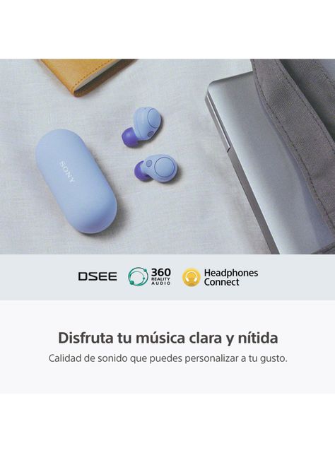 Audífonos Bluetooth Noise Cancelling WF-C700N Violeta-3