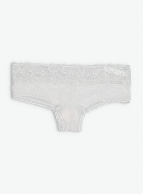 Calzón Bikini Tejido Encaje Diseño Flores-1