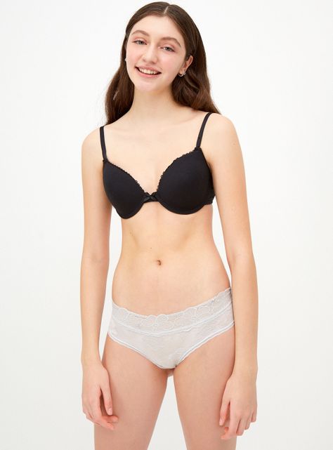 Calzón Bikini Tejido Encaje Diseño Flores-3