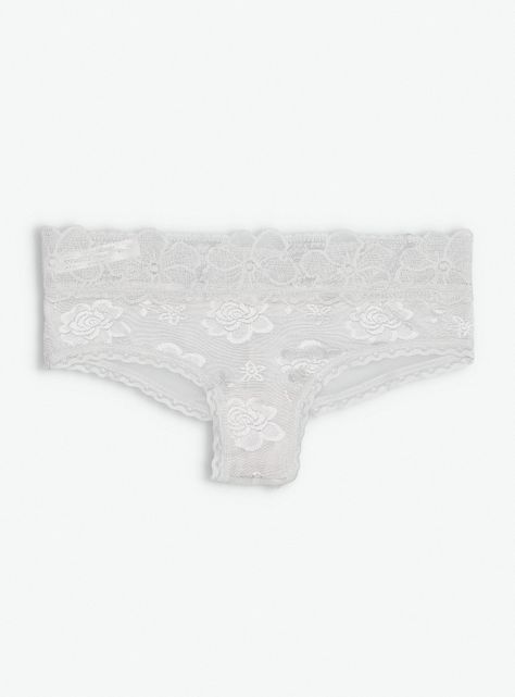 Calzón Bikini Tejido Encaje Diseño Flores-0