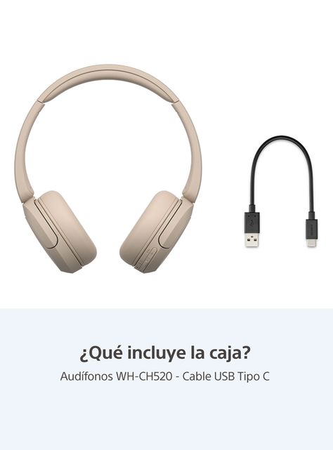 Audífonos Inalámbricos WH-CH520 Crema-1