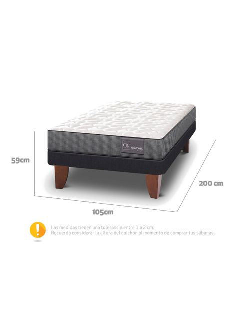 Cama Europea Anatomic 1.5 Plazas-1