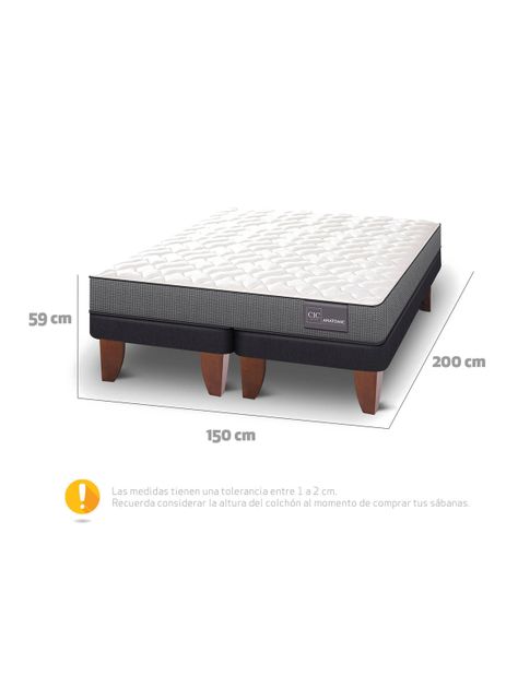 Cama Europea Anatomic 2 Plazas Base Dividida-1
