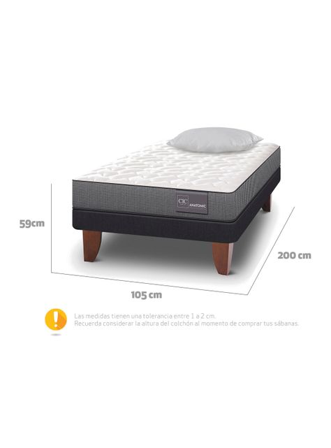 Cama Europea Anatomic 1.5 Plazas + Almohada-1