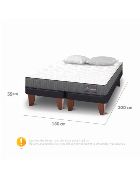Cama Europea Anatomic King + Almohadas-1
