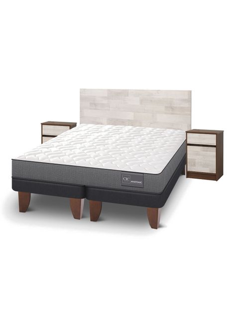 Cama Europea Anatomic King + Set Muebles Legno-0